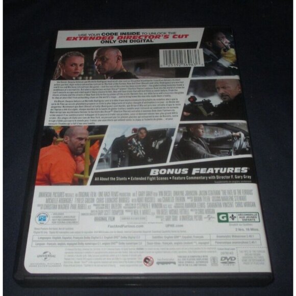 Fate of the Furious (DVD, 2017, Canadian) - Picture 3 of 3